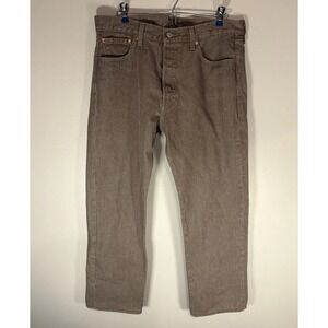 Levi's Premium Button Fly Tan Cherry Pants 34x28 501 Top Of The Line Pants